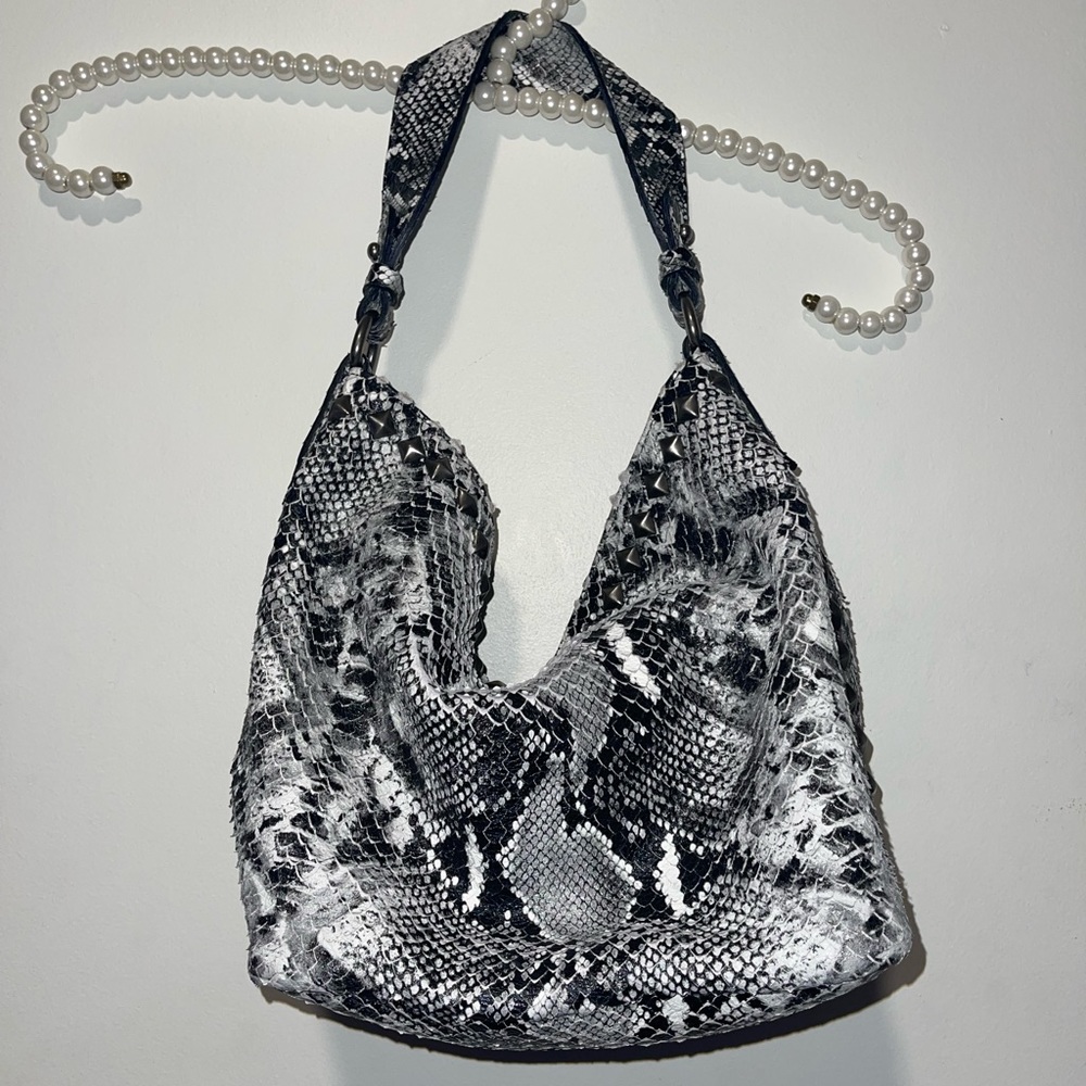Laggo Python Print Leather Bag Y2K Style